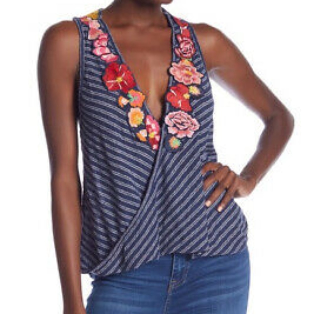 Free People Blue Tank